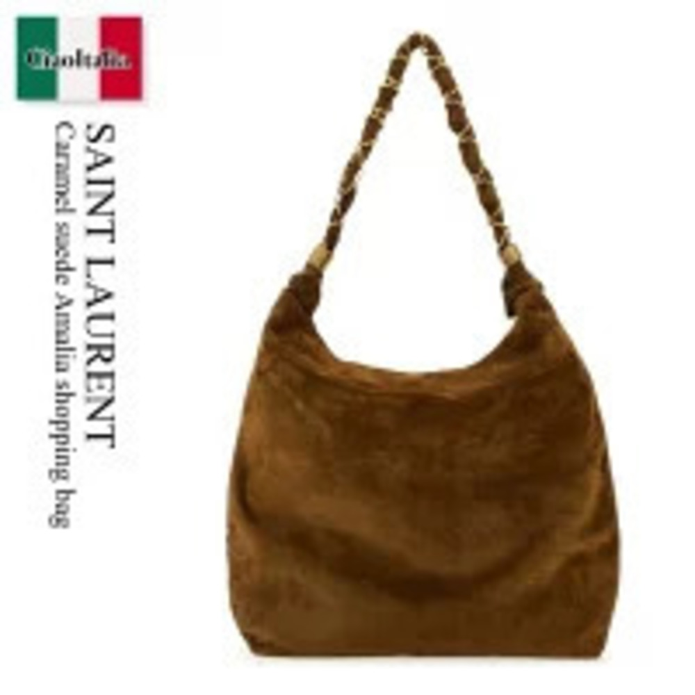 Saint Laurent Bag Handbag Caramel Tan Suede Amalia Shopping Tote
